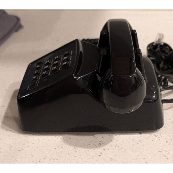 Mini Phone black corded Polyconcept Dial Pad Flash/Redial push button landline - Picture 11 of 16